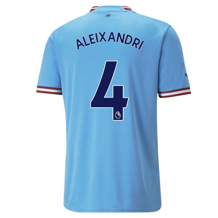 Hombre Camiseta Laia Aleixandri #4 Azul Rojo 1ª Equipación 2022/23 La Camisa
