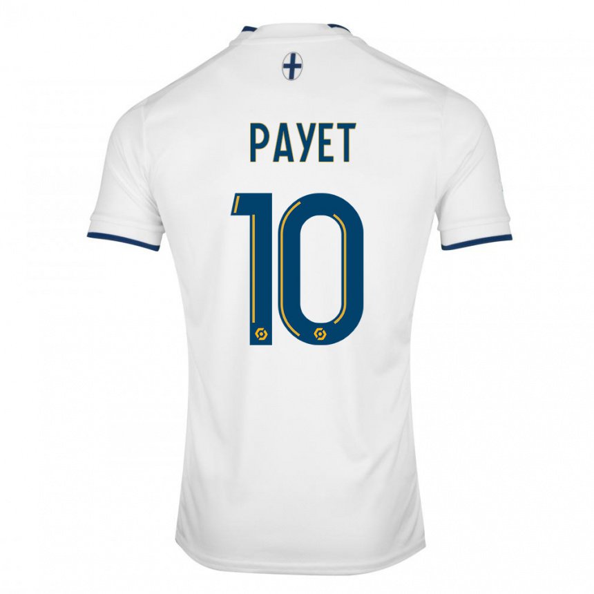 Hombre Camiseta Dimitri Payet #10 Zafiro Blanco 1ª Equipación 2022/23 La Camisa