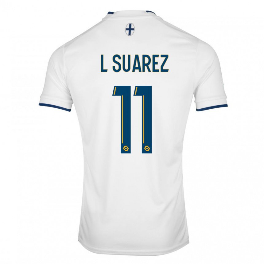 Hombre Camiseta Luis Suarez #11 Zafiro Blanco 1ª Equipación 2022/23 La Camisa