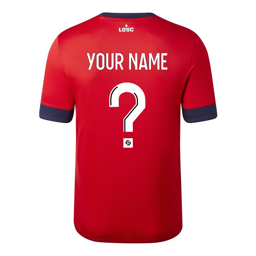 Hombre Camiseta Su Nombre #0 Manzana De Caramelo Roja 1ª Equipación 2022/23 La Camisa