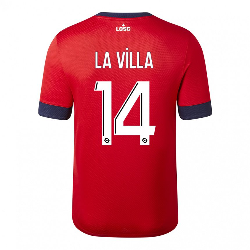 Hombre Camiseta Caroline La Villa #14 Manzana De Caramelo Roja 1ª Equipación 2022/23 La Camisa