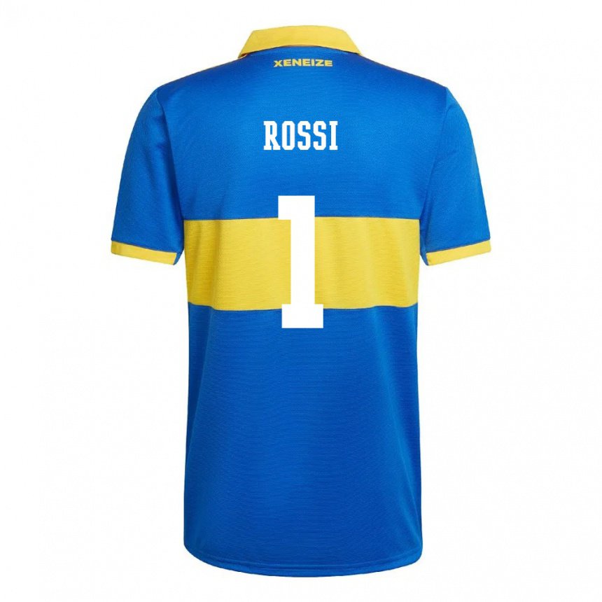 Hombre Camiseta Agustin Rossi #1 Amarillo Olímpico 1ª Equipación 2022/23 La Camisa