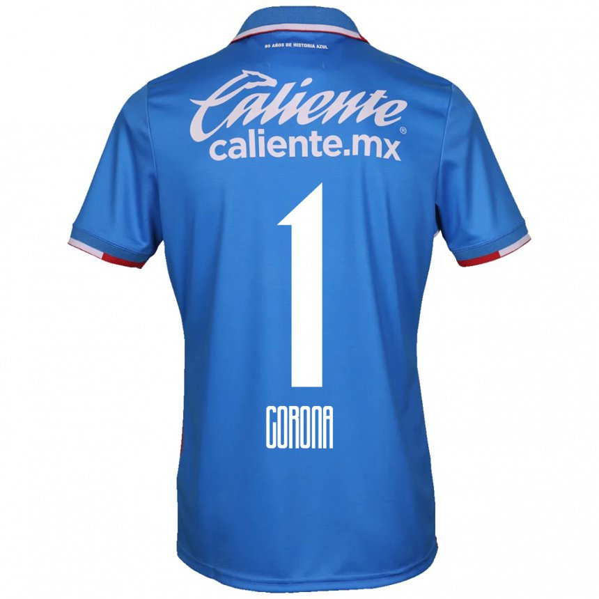 Hombre Camiseta Jose De Jesus Corona #1 Azure Azul 1ª Equipación 2022/23 La Camisa