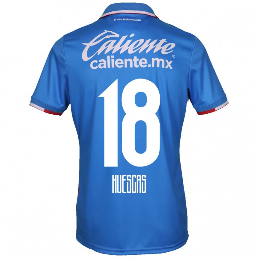Hombre Camiseta Rodrigo Huescas #18 Azure Azul 1ª Equipación 2022/23 La Camisa