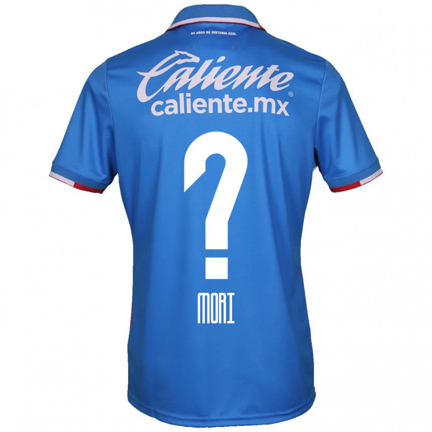 Hombre Camiseta Ramiro Funes Mori #0 Azure Azul 1ª Equipación 2022/23 La Camisa