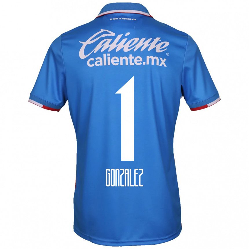 Hombre Camiseta Itzayana Gonzalez #1 Azure Azul 1ª Equipación 2022/23 La Camisa