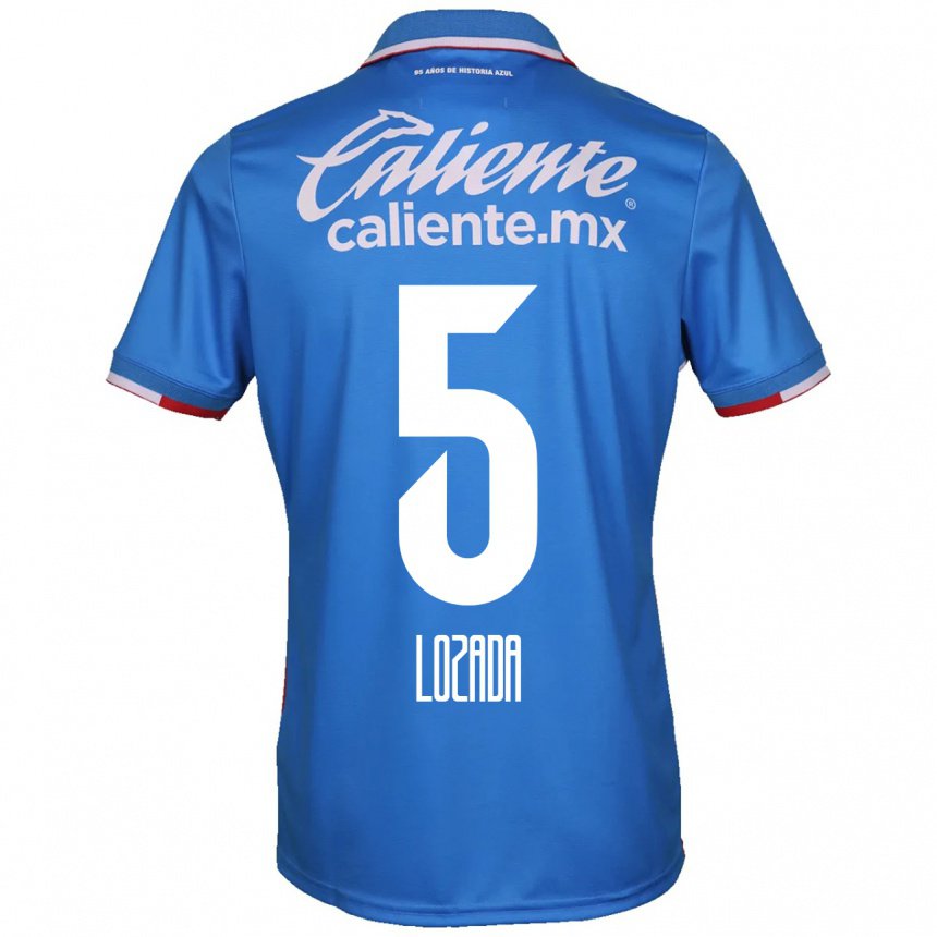 Hombre Camiseta Ana Lozada #5 Azure Azul 1ª Equipación 2022/23 La Camisa