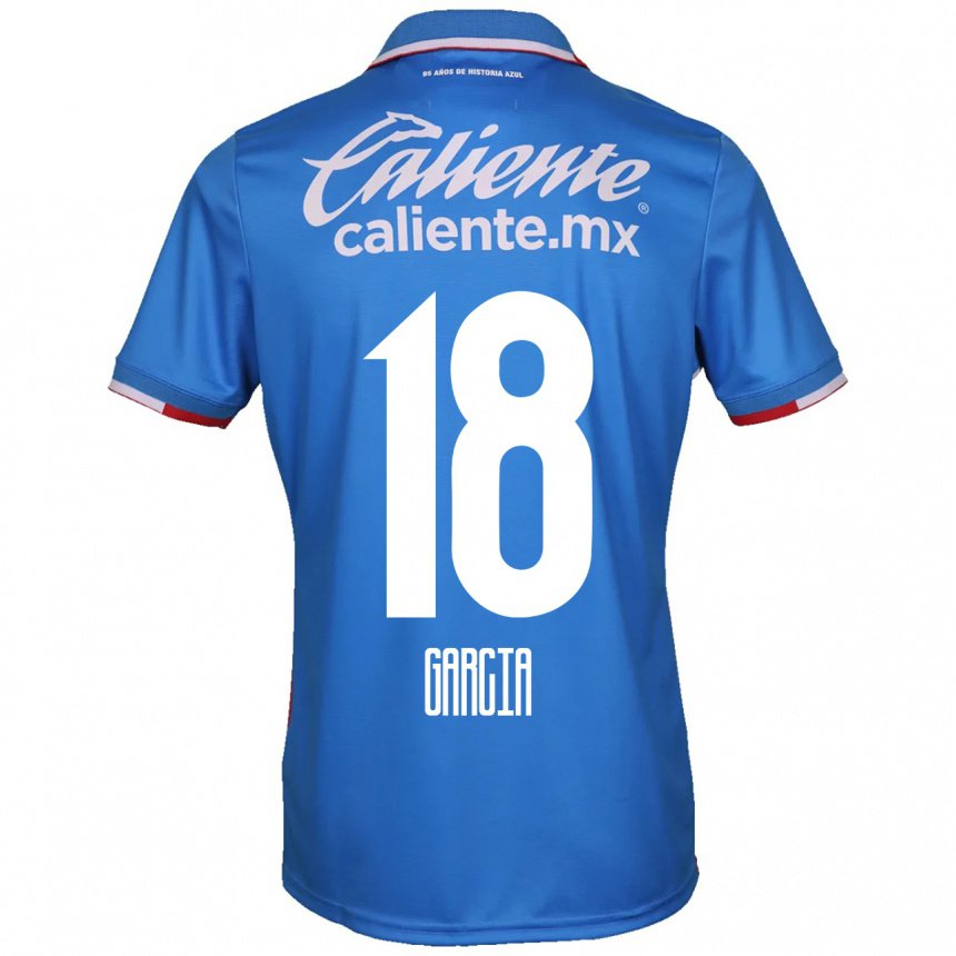 Hombre Camiseta Diana Garcia #18 Azure Azul 1ª Equipación 2022/23 La Camisa