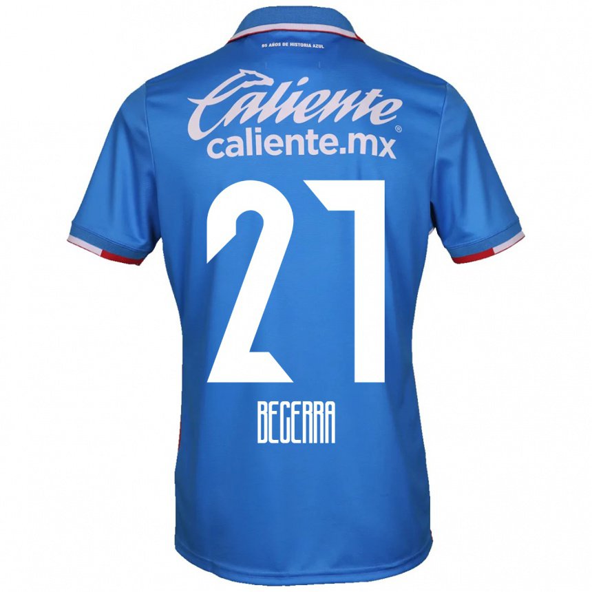 Hombre Camiseta Ana Becerra #27 Azure Azul 1ª Equipación 2022/23 La Camisa