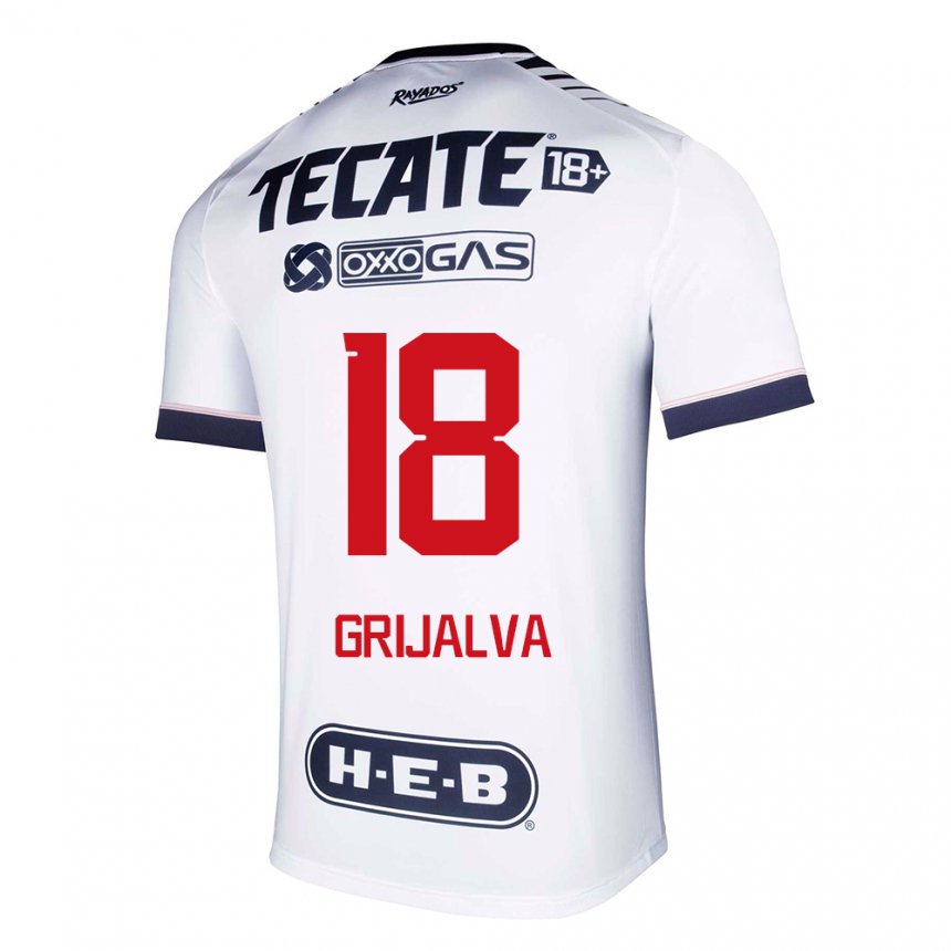 Hombre Camiseta Axel Grijalva #18 Espacio En Blanco 1ª Equipación 2022/23 La Camisa