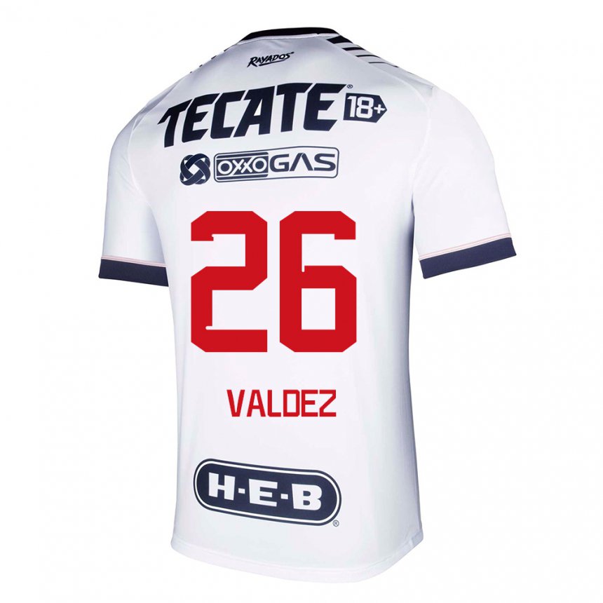 Hombre Camiseta Valeria Valdez #26 Espacio En Blanco 1ª Equipación 2022/23 La Camisa