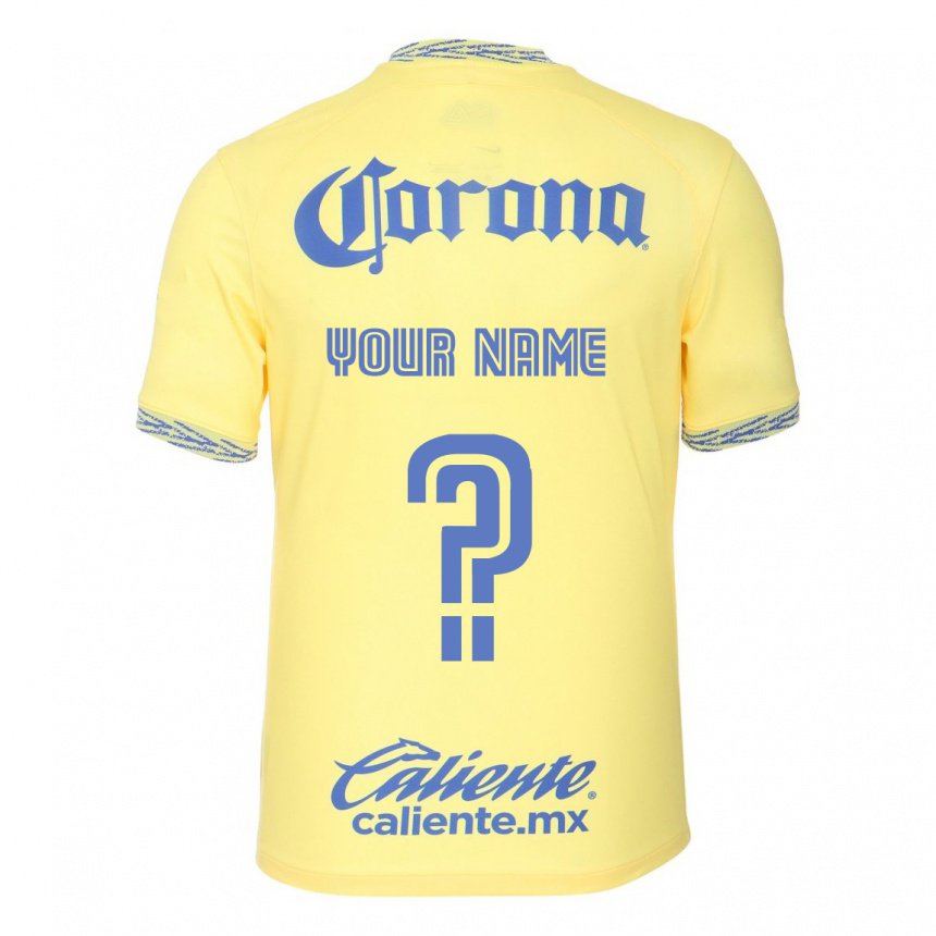 Hombre Camiseta Su Nombre #0 Limon Amarillo 1ª Equipación 2022/23 La Camisa
