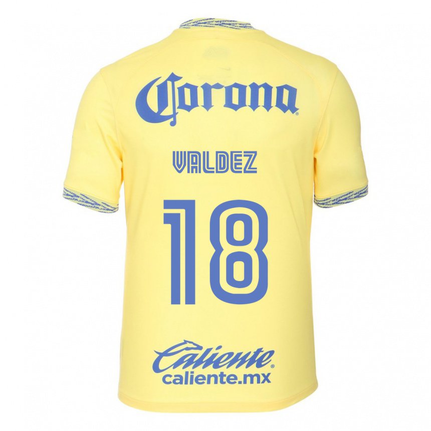 Hombre Camiseta Bruno Valdez #18 Limon Amarillo 1ª Equipación 2022/23 La Camisa