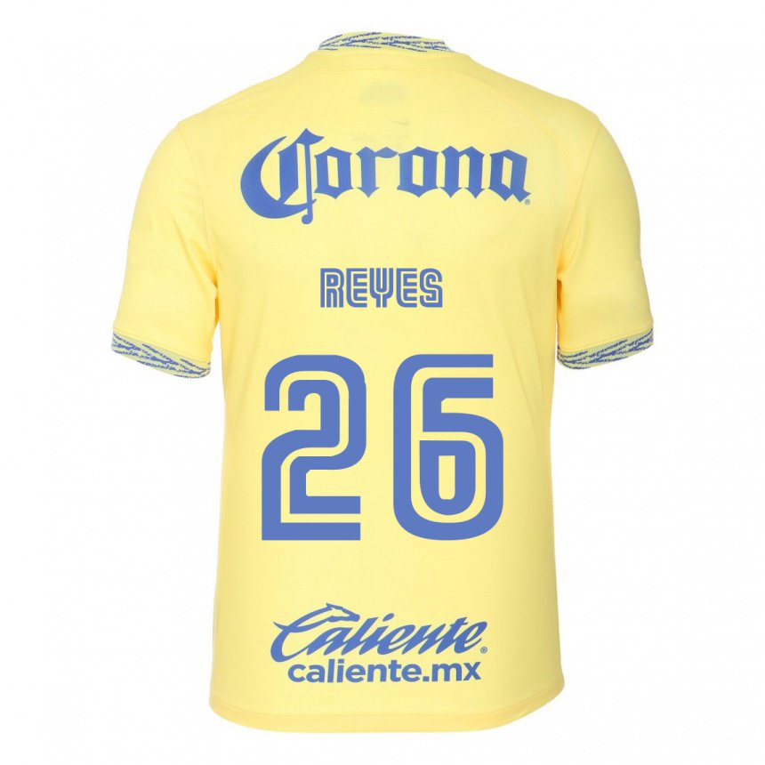 Hombre Camiseta Salvador Reyes #26 Limon Amarillo 1ª Equipación 2022/23 La Camisa