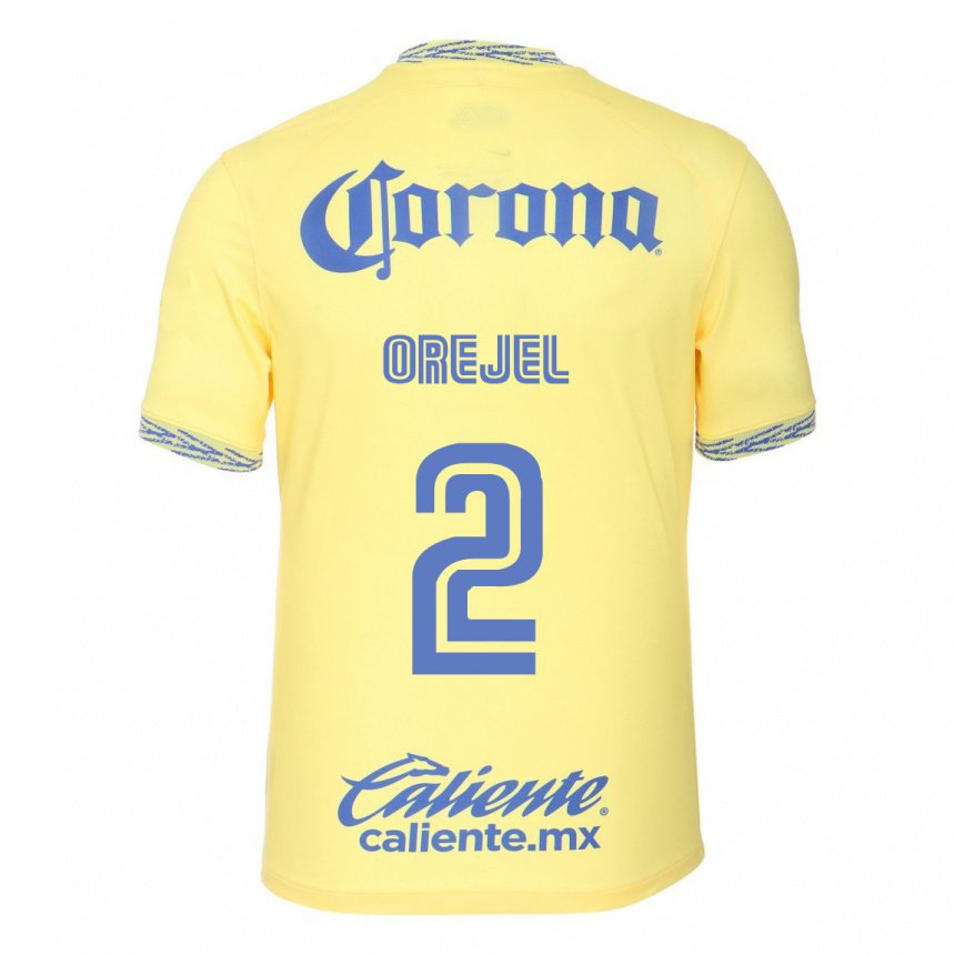 Hombre Camiseta Jocelyn Orejel #2 Limon Amarillo 1ª Equipación 2022/23 La Camisa