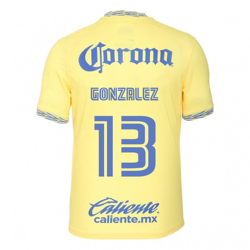 Hombre Camiseta Eva Gonzalez #13 Limon Amarillo 1ª Equipación 2022/23 La Camisa