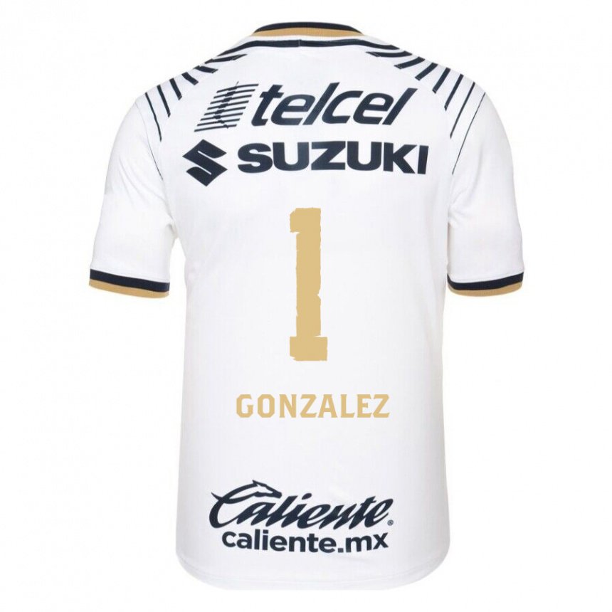 Hombre Camiseta Julio Gonzalez #1 Mezclilla Blanca 1ª Equipación 2022/23 La Camisa