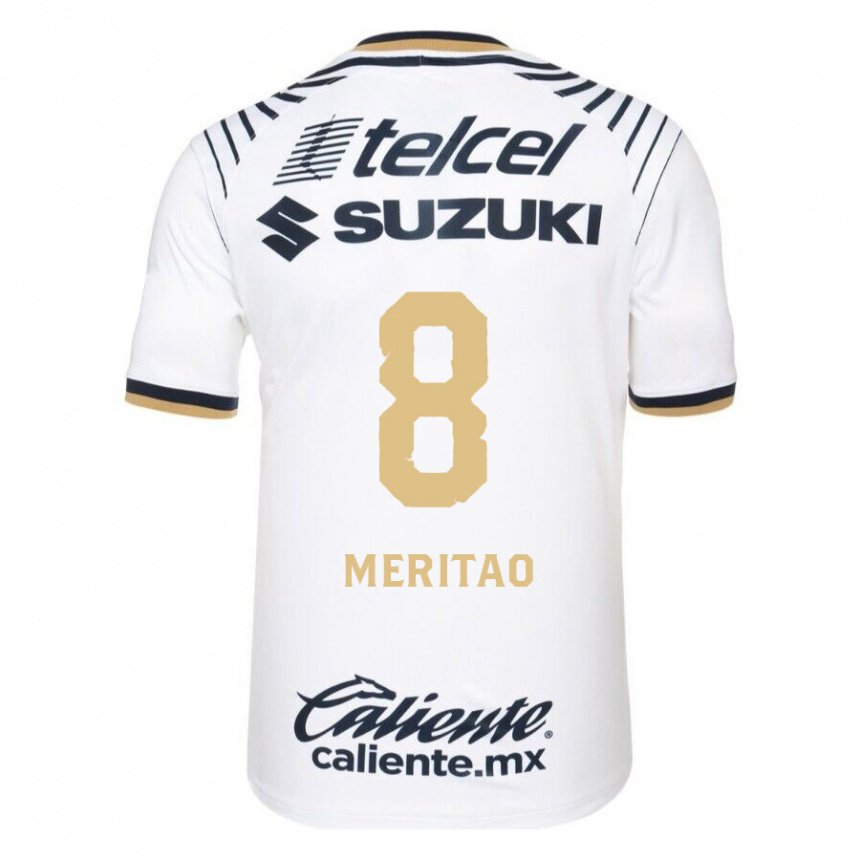 Hombre Camiseta Higor Meritao #8 Mezclilla Blanca 1ª Equipación 2022/23 La Camisa