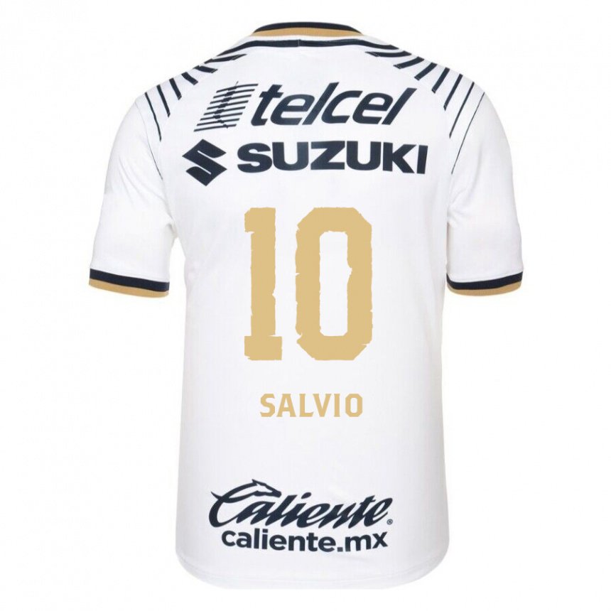 Hombre Camiseta Eduardo Salvio #10 Mezclilla Blanca 1ª Equipación 2022/23 La Camisa