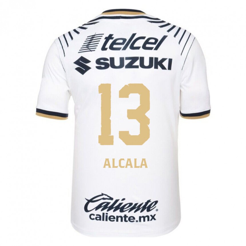 Hombre Camiseta Gil Alcala #13 Mezclilla Blanca 1ª Equipación 2022/23 La Camisa