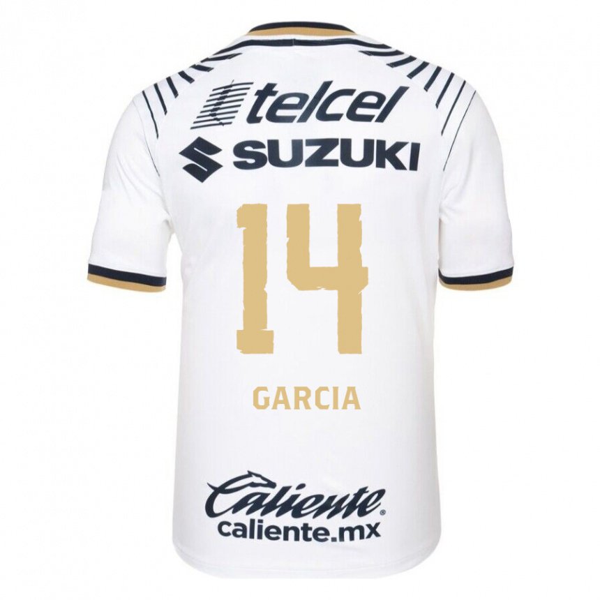 Hombre Camiseta Amaury Garcia #14 Mezclilla Blanca 1ª Equipación 2022/23 La Camisa