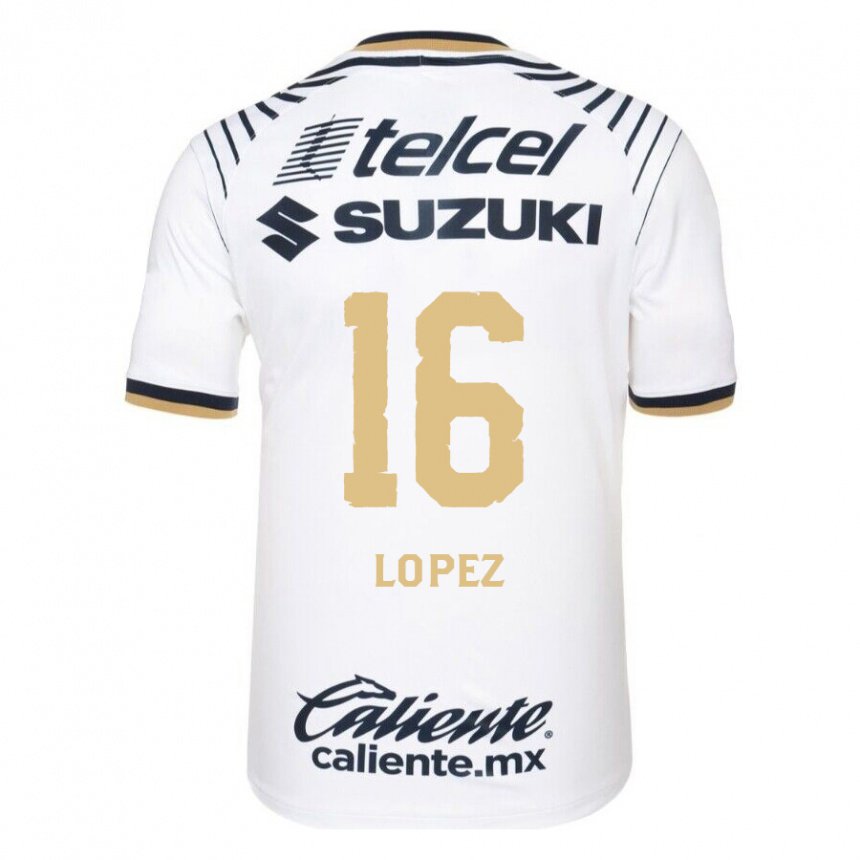 Hombre Camiseta Samantha Lopez #16 Mezclilla Blanca 1ª Equipación 2022/23 La Camisa