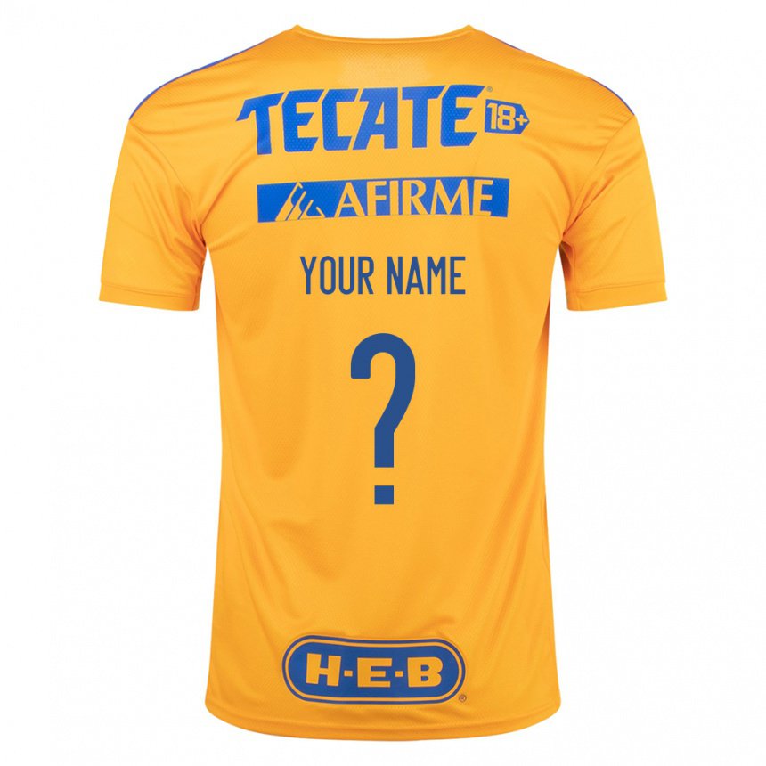 Hombre Camiseta Su Nombre #0 Abejorro Amarillo 1ª Equipación 2022/23 La Camisa