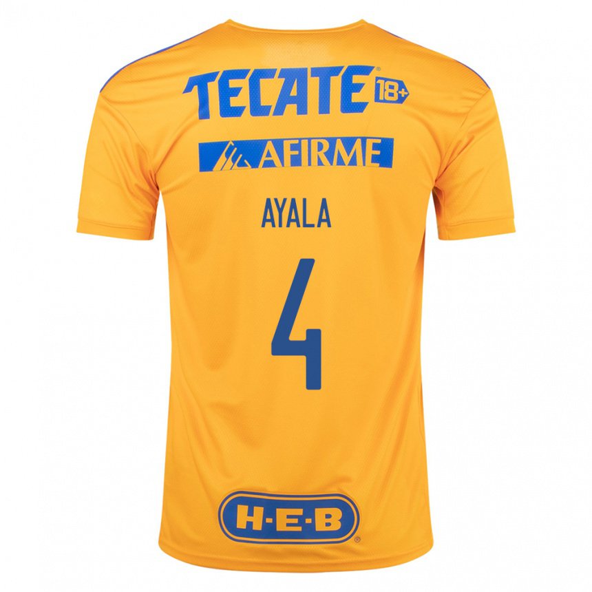 Hombre Camiseta Hugo Ayala #4 Abejorro Amarillo 1ª Equipación 2022/23 La Camisa