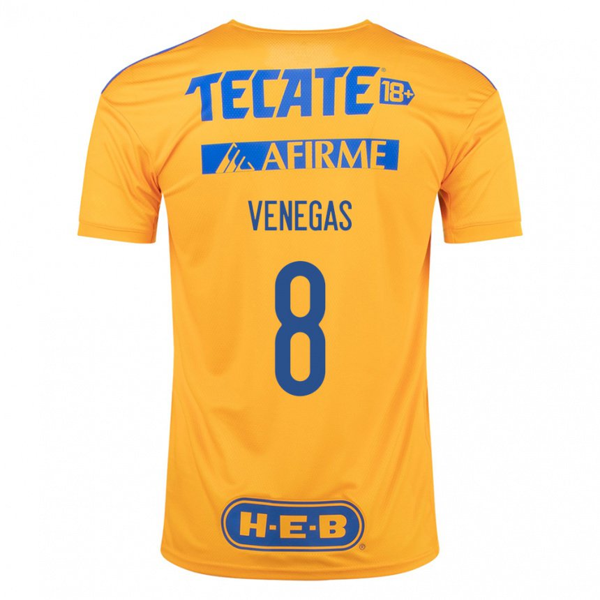 Hombre Camiseta Francisco Venegas #8 Abejorro Amarillo 1ª Equipación 2022/23 La Camisa