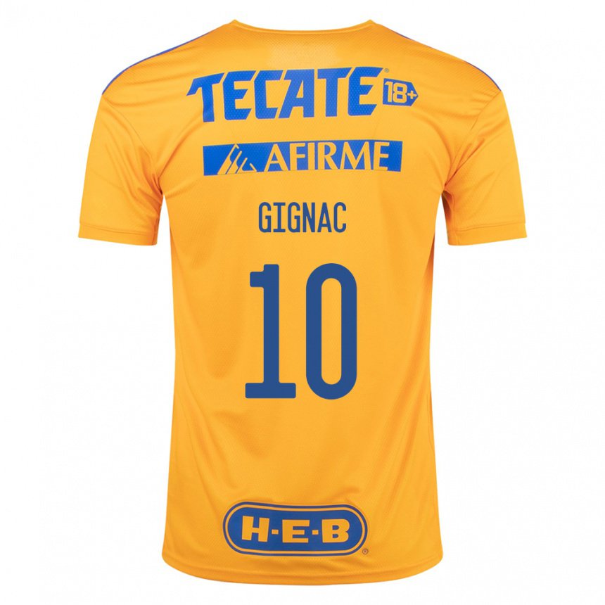 Hombre Camiseta Andre-pierre Gignac #10 Abejorro Amarillo 1ª Equipación 2022/23 La Camisa