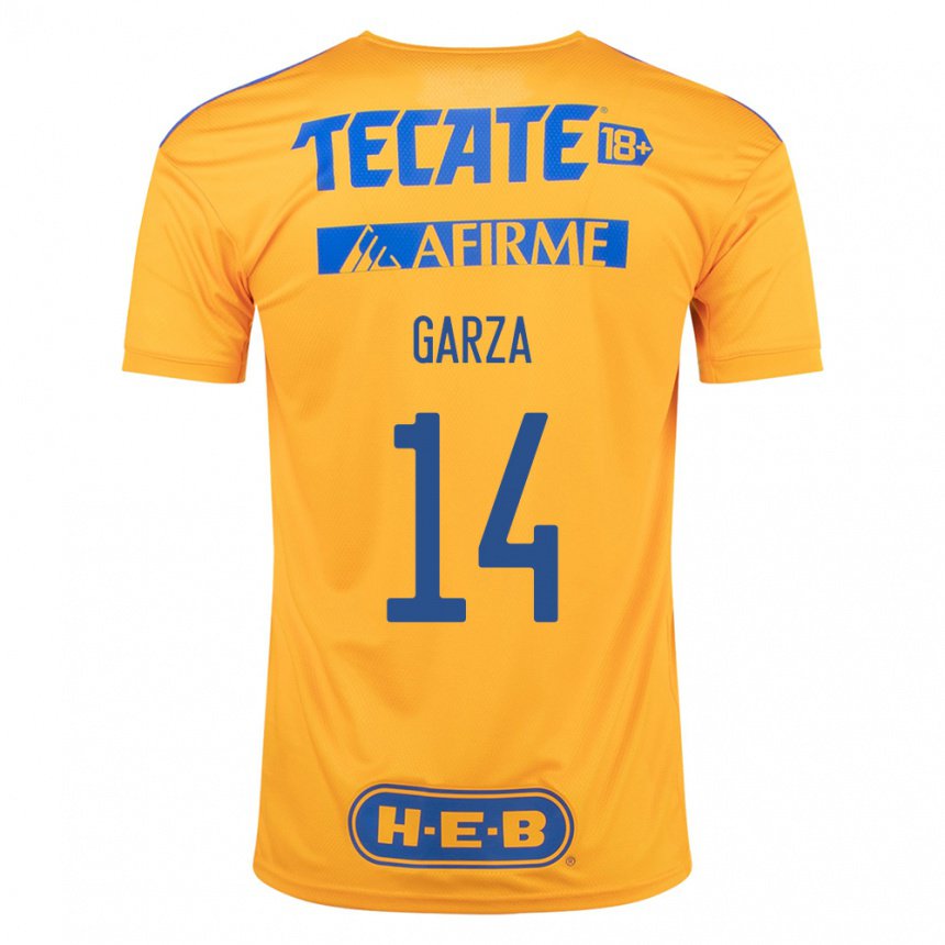 Hombre Camiseta Jesus Garza #14 Abejorro Amarillo 1ª Equipación 2022/23 La Camisa