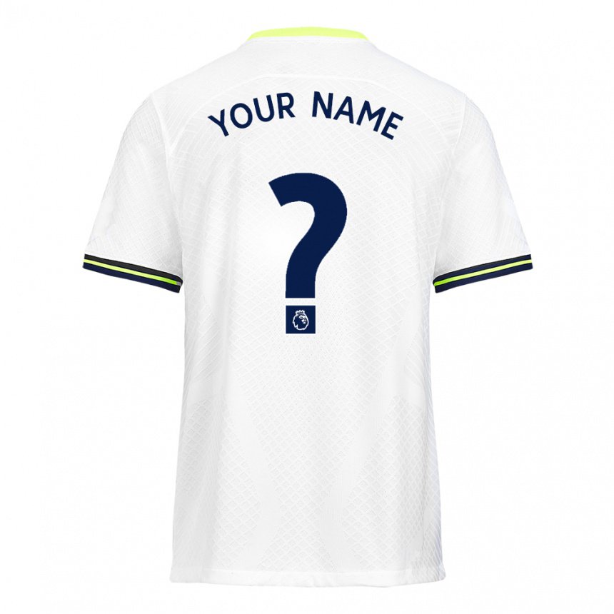 Hombre Camiseta Su Nombre #0 Blanco Verde 1ª Equipación 2022/23 La Camisa