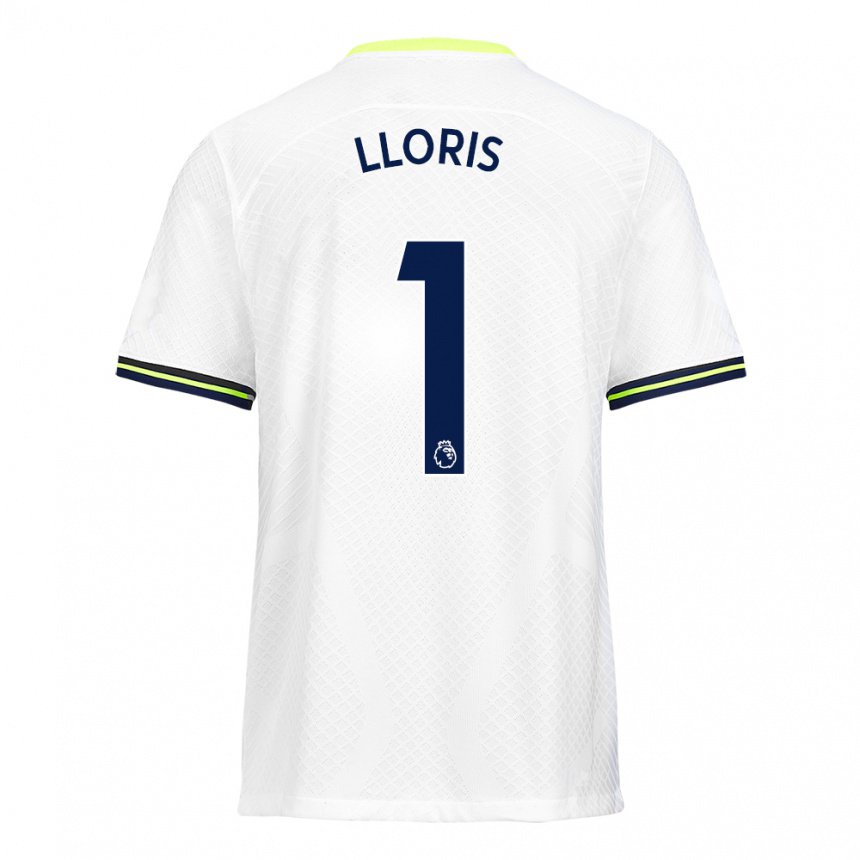 Hombre Camiseta Hugo Lloris #1 Blanco Verde 1ª Equipación 2022/23 La Camisa