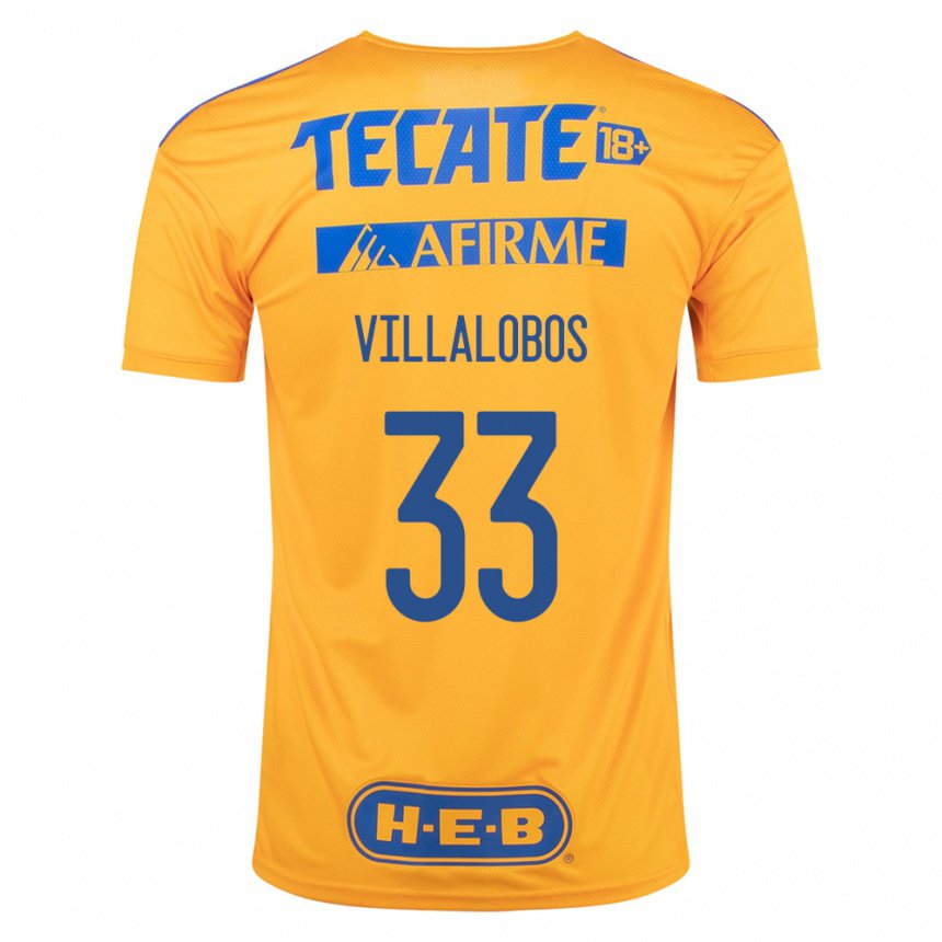 Hombre Camiseta Vania Villalobos #33 Abejorro Amarillo 1ª Equipación 2022/23 La Camisa