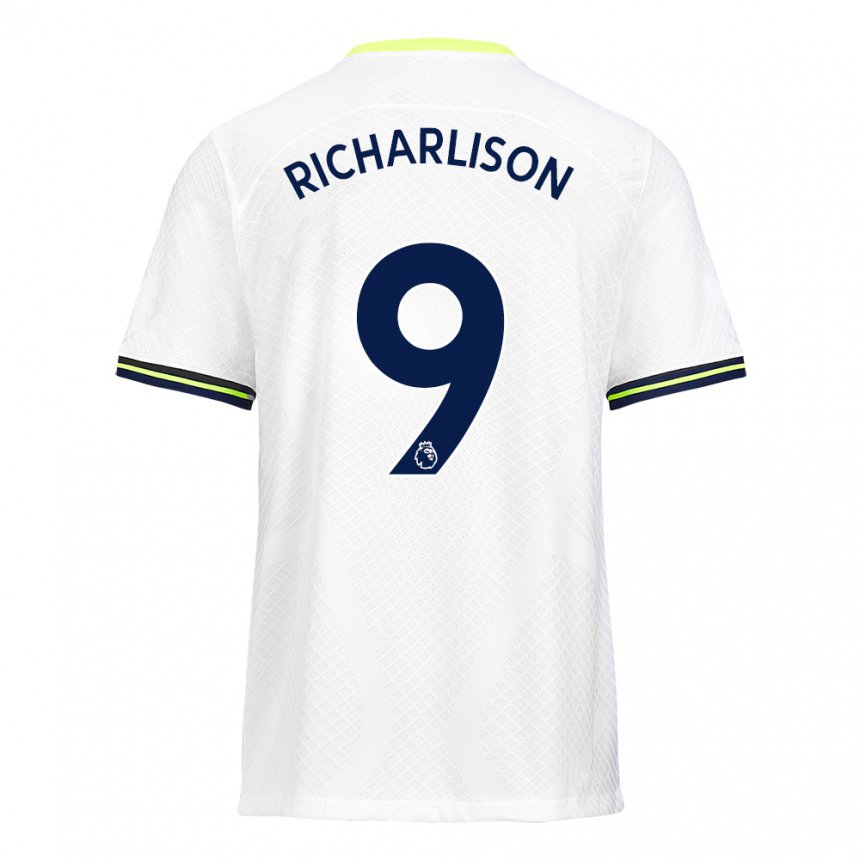 Hombre Camiseta Richarlison #9 Blanco Verde 1ª Equipación 2022/23 La Camisa