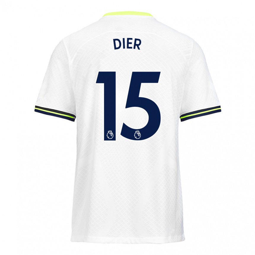 Hombre Camiseta Eric Dier #15 Blanco Verde 1ª Equipación 2022/23 La Camisa