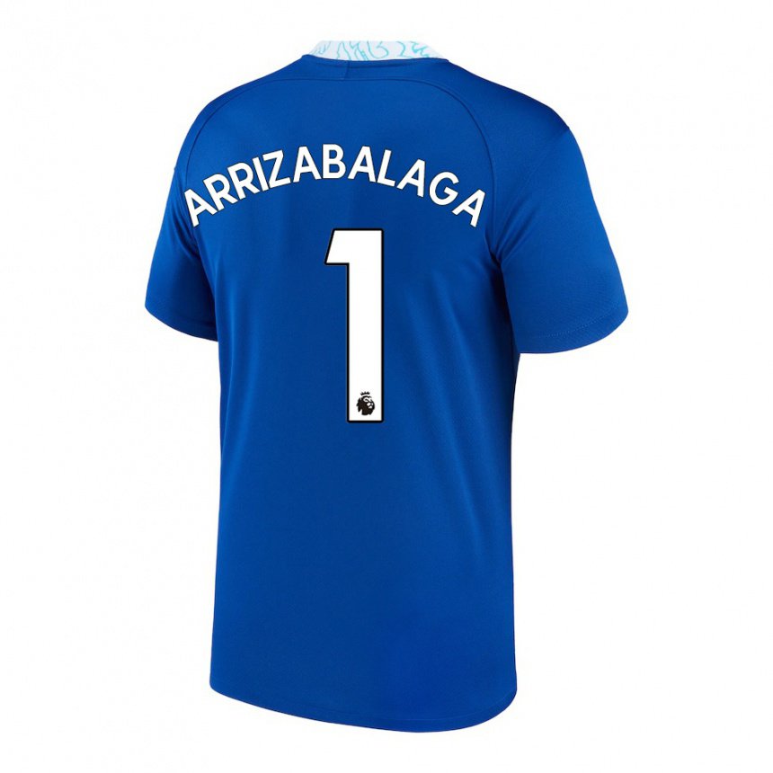 Hombre Camiseta Kepa Arrizabalaga #1 Azul Oscuro 1ª Equipación 2022/23 La Camisa
