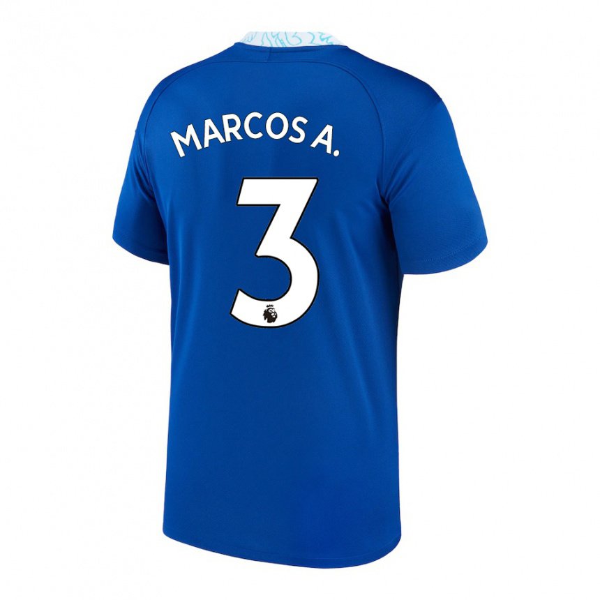 Hombre Camiseta Marcos Alonso #3 Azul Oscuro 1ª Equipación 2022/23 La Camisa