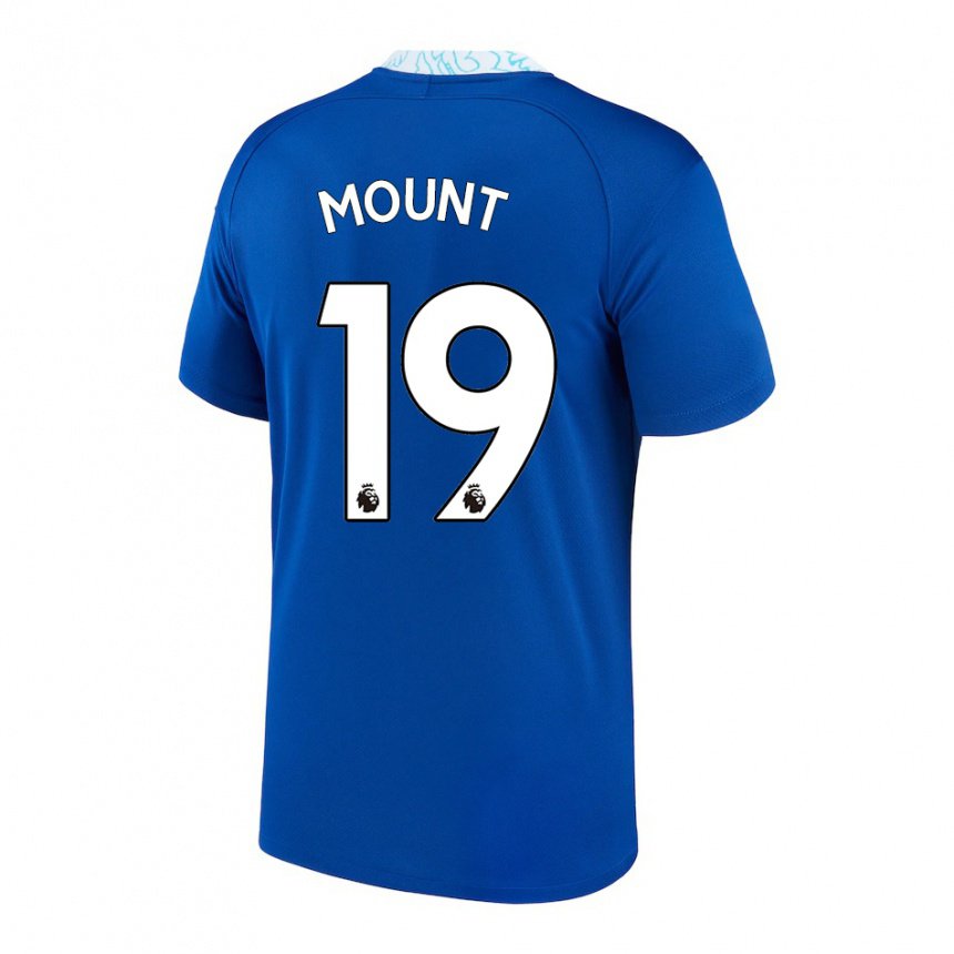 Hombre Camiseta Mason Mount #19 Azul Oscuro 1ª Equipación 2022/23 La Camisa
