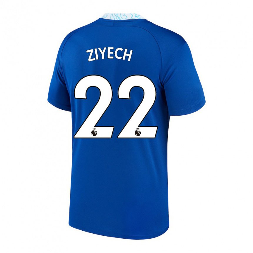 Hombre Camiseta Hakim Ziyech #22 Azul Oscuro 1ª Equipación 2022/23 La Camisa