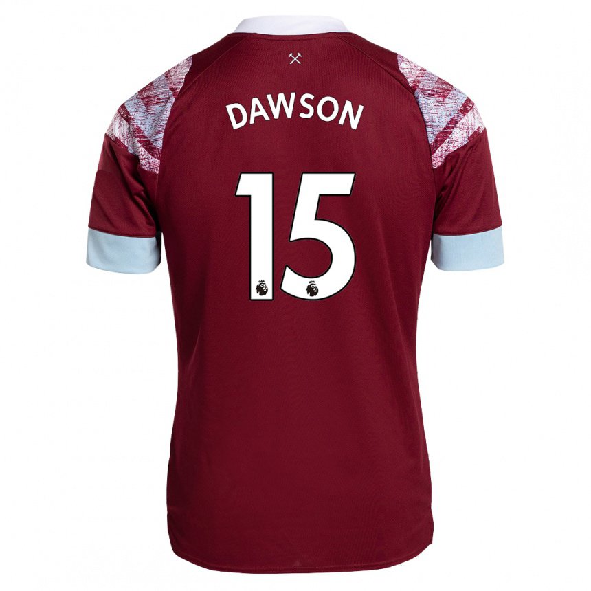 Hombre Camiseta Craig Dawson #15 Burdeos 1ª Equipación 2022/23 La Camisa