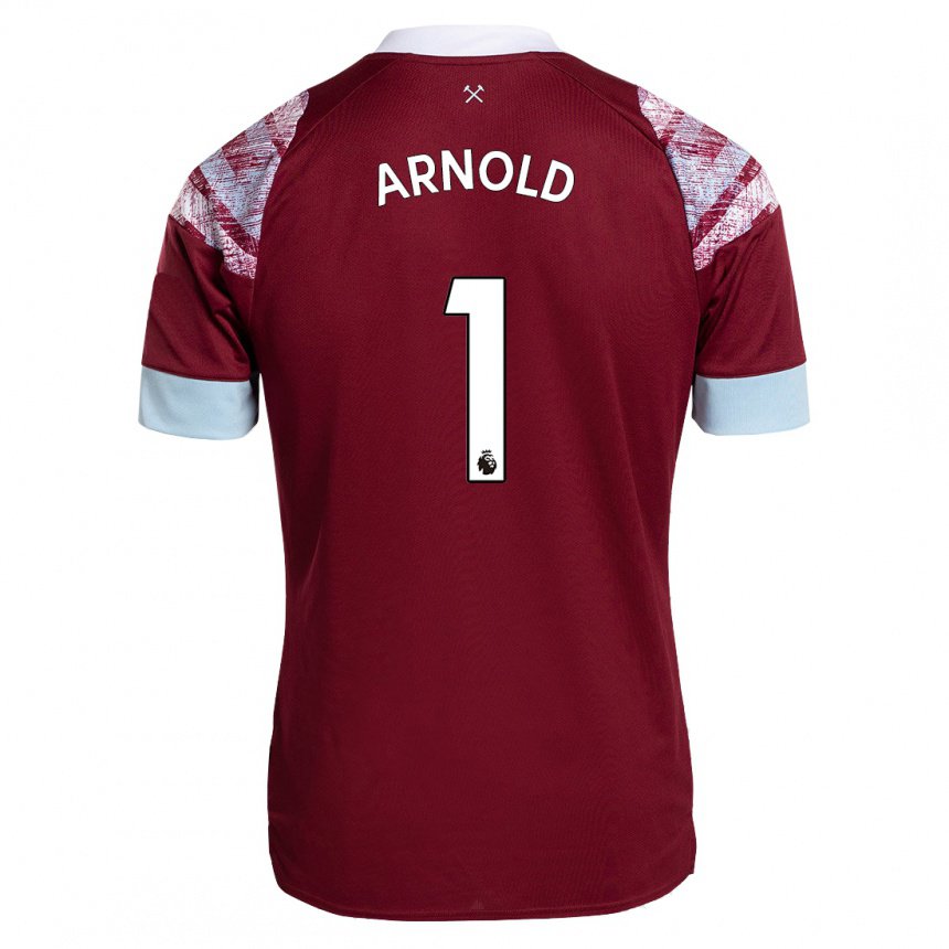 Hombre Camiseta Mackenzie Arnold #1 Burdeos 1ª Equipación 2022/23 La Camisa