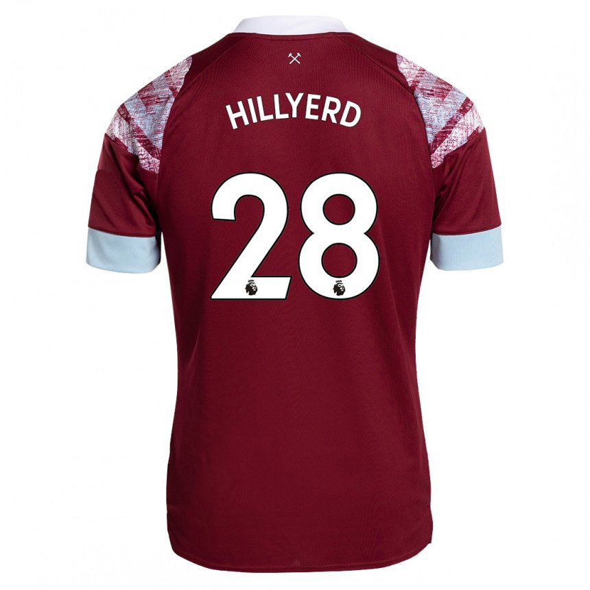 Hombre Camiseta Sophie Hillyerd #28 Burdeos 1ª Equipación 2022/23 La Camisa