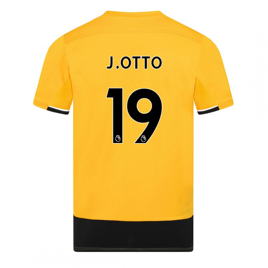 Hombre Camiseta Jonny Otto #19 Amarillo Negro 1ª Equipación 2022/23 La Camisa
