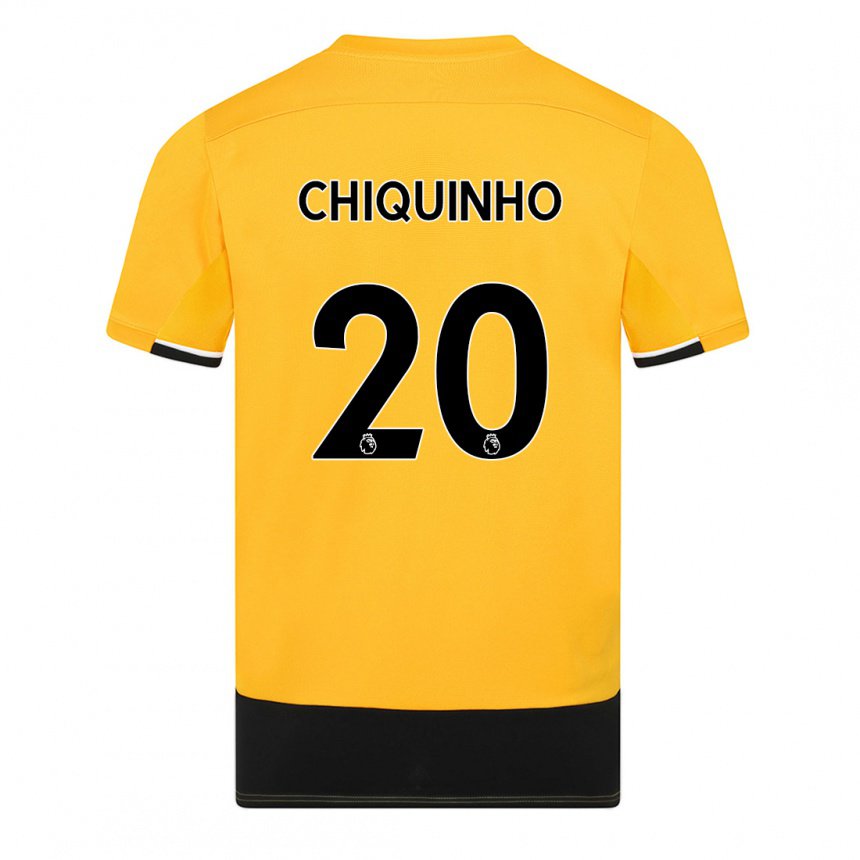 Hombre Camiseta Chiquinho #20 Amarillo Negro 1ª Equipación 2022/23 La Camisa