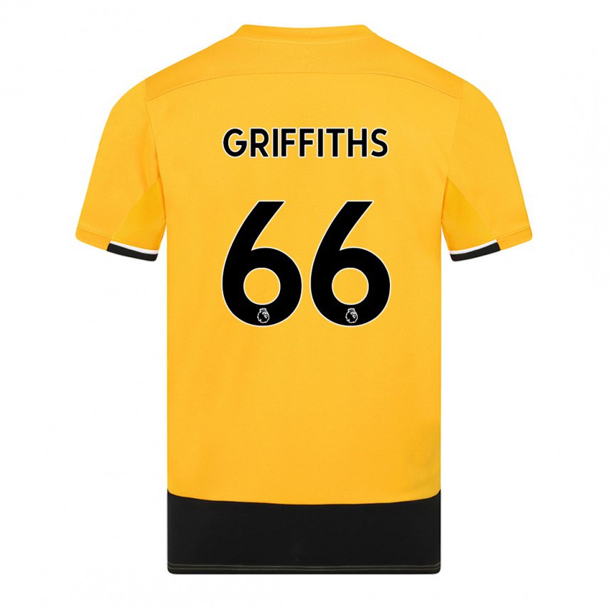 Hombre Camiseta Harvey Griffiths #66 Amarillo Negro 1ª Equipación 2022/23 La Camisa