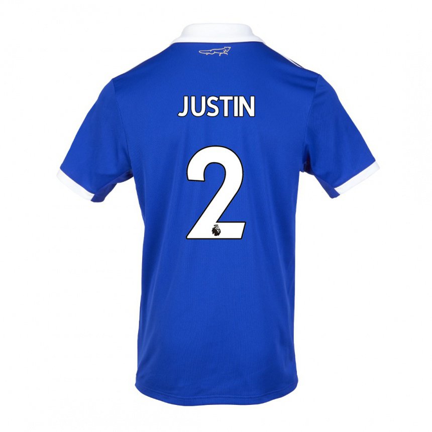 Hombre Camiseta James Justin #2 Azul Blanco 1ª Equipación 2022/23 La Camisa