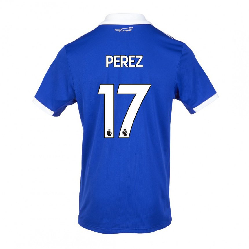 Hombre Camiseta Ayoze Perez #17 Azul Blanco 1ª Equipación 2022/23 La Camisa
