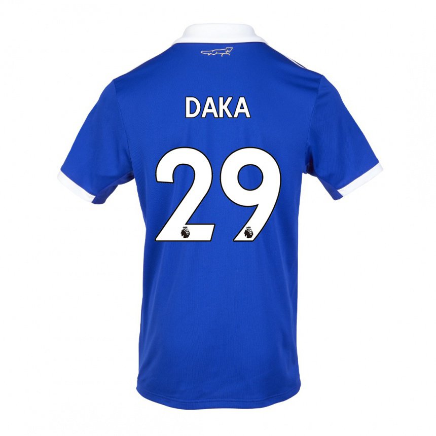 Hombre Camiseta Patson Daka #29 Azul Blanco 1ª Equipación 2022/23 La Camisa
