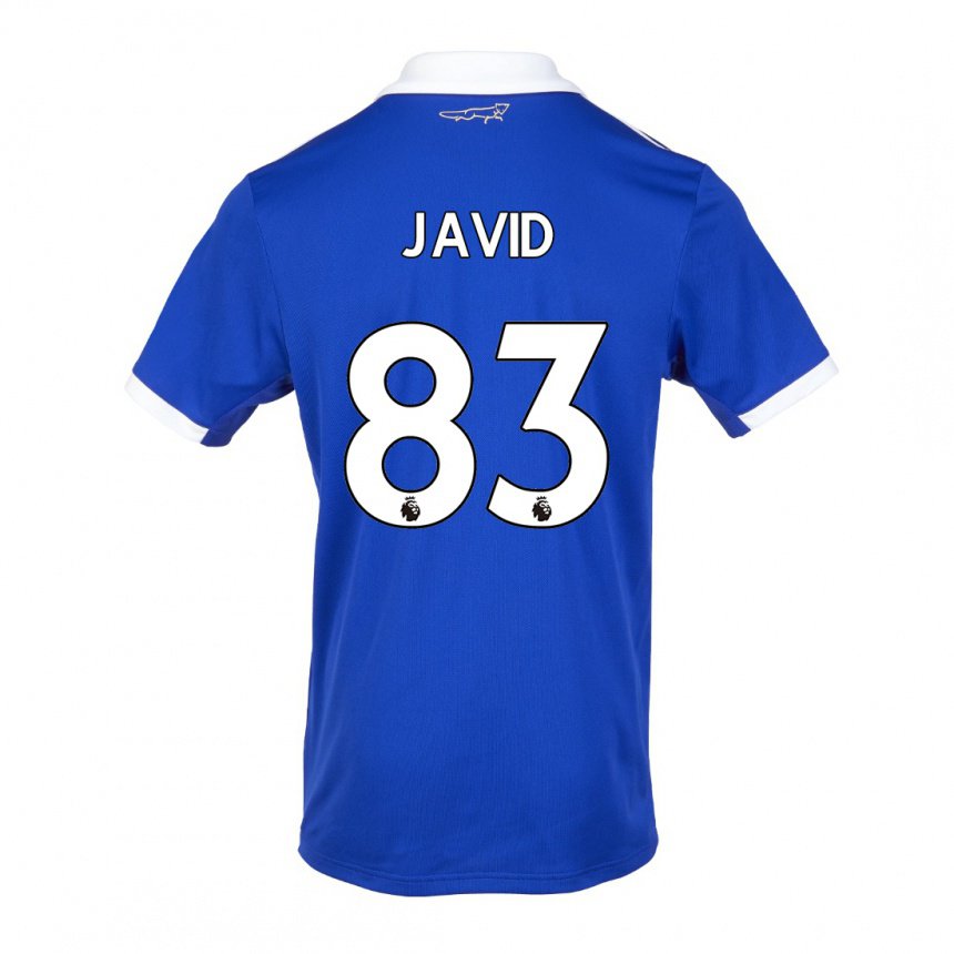 Hombre Camiseta Abdullah Javid #83 Azul Blanco 1ª Equipación 2022/23 La Camisa
